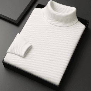 White (High Neck T-Shirt)